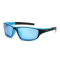 Gafas de Sol Polarizadas Deporte Ciclismo Hombre Protección UV Aire Libre Gafas Deportivas - Montura Negra Azul Lentes Azul Hielo