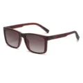 Lunettes de soleil tendance pour hommes avec monture carree et verres degrades styles. - Monture Brune Verre Brun Dégradé