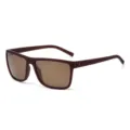 Men's polarized sports sunglasses, UV400 protection outdoor eyewear, stylish brown frame. - Tea Frame Tea Lens