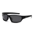 Gafas de sol polarizadas deportivas de hombre para ciclismo exterior, protección UV gafas moda. - Montura negro arena lentes grises