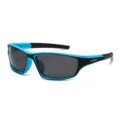Gafas de sol deportivas polarizadas para hombre con marco negro azul para ciclismo al aire libre. - Montura Negro Azul Lente Gris