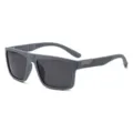 Lunettes de soleil carrées élégantes pour hommes avec protection UV et monture grise mate. - Monture Grise Verre Gris
