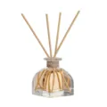 Glass bottle reed diffuser set with wooden sticks and scented oil for home fragrance. - Osmanthus