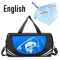 Large capacity fishing duffel bag with fishing knot guide cards, durable travel sports gear. - 41x23x23cm / English Fishing Knot Instruction Cards 6pcs + Large Capacity Fishing Bag