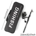 Carbon spinvishengel en reel set met draagbare reistas voor de visuitrusting 210cm - 2.1M Hengel + Reel + Tas Kit
