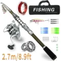 2.7M Caña de Pescar Telescópica Carrete Set Completo Kit de Accesorios de Pesca de Mar - Set de 2.7m