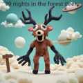 99 nights in the forest deer plush toy omorfo loutrino teras doro gia paidia - Όρθιο Τέρας Ελαφιού 35cm 130g