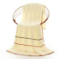Telo da bagno a righe in puro cotone di qualità, molto assorbente e morbido per la casa. - 70*140cm / Beige
