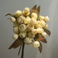 Mazzo di fiori di rosa da tè artificiale per decorazione domestica e soggiorno chic - Bianco
