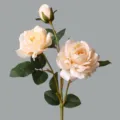 Vintage artificial peony flower branch for home living room decor and elegant floral arrangement - White