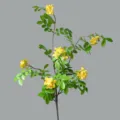 Artificial yellow flower branch fake plant for home decor floral arrangement ornament variant. - Yellow