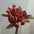 Bouquet di fiori artificiali rosa da tè in seta fiori finti decorazione soggiorno - Rosso