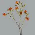 Artificial orange radish flower branch simulation floral home decor variant for indoor display. - Orange
