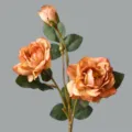 Vintage autumn artificial peony flower branch home decor fake floral arrangement for living room - Yellow