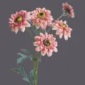 Retro artificial pink sunflower single branch faux flower home decor variant style item - Autumn Pink