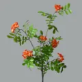 Artificial bean locust flower branch orange floral home decoration plant ornament 1pc - Orange