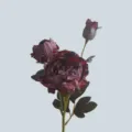 Branche de pivoine en soie artificielle vintage d'automne pour décoration et photo. - Rouge d'automne