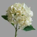 Artificial white hydrangea single branch fake flower for home wedding decoration props - White