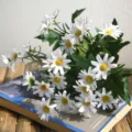24 heads white artificial daisy flowers fake plants pastoral style home decoration - White