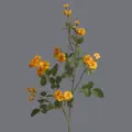 Artificial yellow rose branch floral arrangement for home living room table decor. - Yellow