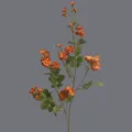 Artificial orange rose flower branch fake plant home living room table decor bouquet - Orange