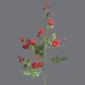Fiore Artificiale Ramo di Rosa Rossa Bouquet Finto per Decorazione Tavolo Soggiorno - Rosso