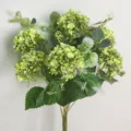 Artificial Hydrangea Bouquet 7 Heads Silk Flowers Fake Plant Green Table Home Decor - Green
