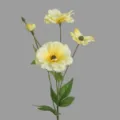 Artificial yellow ranunculus flower branch fake peony for home decor table centerpiece - Light Yellow