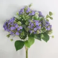 Artificial Hydrangea Snowball Flower Bouquet 7 Heads Purple Fake Flowers Home Decor - Purple