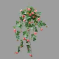 Artificial rose vine hanging fake flower garland for wedding home living room ceiling decor - Bunch Rose Pink