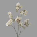 Künstliche Blume einzelner Zweig wilde Blumenstängel Heimdekoration Fotorequisite - Weiß