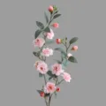 Artificial pink camellia flower branch fake floral home decor wedding table ornament - Light Pink