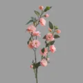 Artificial Pink Camellia Flower Branch Fake Flowers For Home Decor Wedding Table Centerpiece - Pink Edge