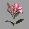 Flor de lirio de otoño artificial decoración retro estilo nórdico para mesa ornamento - Rosa otoño