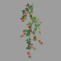 Pink artificial rose vine flower garland for wedding home ceiling decoration party floral decor - Rose Pink