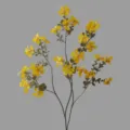 Künstliche einzelne gelbe Wildblume im ländlichen Stil Heimtextilien Fotografie Requisite - Gelb