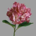 Artificial pink hydrangea single branch fake flower home wedding decor floral arrangement - Deep Pink