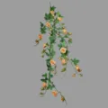 Artificial rose vine garland, champagne fake flowers for wedding home room ceiling decor. - Champagne