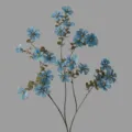 Künstliche blaue Wildblumen einzelner Zweig im Landhausstil für Wohnkultur Deko Foto-Requisiten - Blau