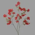 Künstliche rote Wildblume einzelner Zweig, pastorale Kunstblumen Deko für Wohnzimmer. - Rot