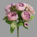 Bouquet de roses artificielles fausses fleurs decoration nordique accessoires rose variante - Violet