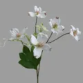 Rama de flor de cornejo blanco artificial para decoracion de salon mesa de boda floral - Blanco