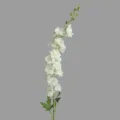 Artificial Delphinium Flower Stem White Fake Floral Arrangement for Home Room Decor - White