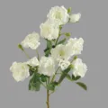 Artificial white bubble roses bouquet fake flowers for home living room table decoration. - White