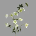 Artificial white morning glory vine simulation flower branch for home interior decor - White