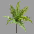 Artificial Fern Leaves Simulation Boston Fern Green Plant Indoor Outdoor Decor Ornament - Hand-feeling Short Boston Fern Leaf