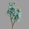 Artificial lilac flower blue variant, faux moisturizing floral branch for home decor. - Sky Blue