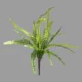 Artificial Boston Fern Branch Fake Green Leaves Plant for Home Decor Floral Arrangement - Hand-feeling Long Boston Fern Leaf