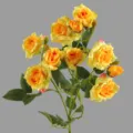Artificial yellow rose bouquet bubble roses fake flowers for home dining table decor sku - Orange Yellow