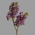 Artificial lilac flower branch for home decoration, realistic purple floral arrangement. - Violet Blue